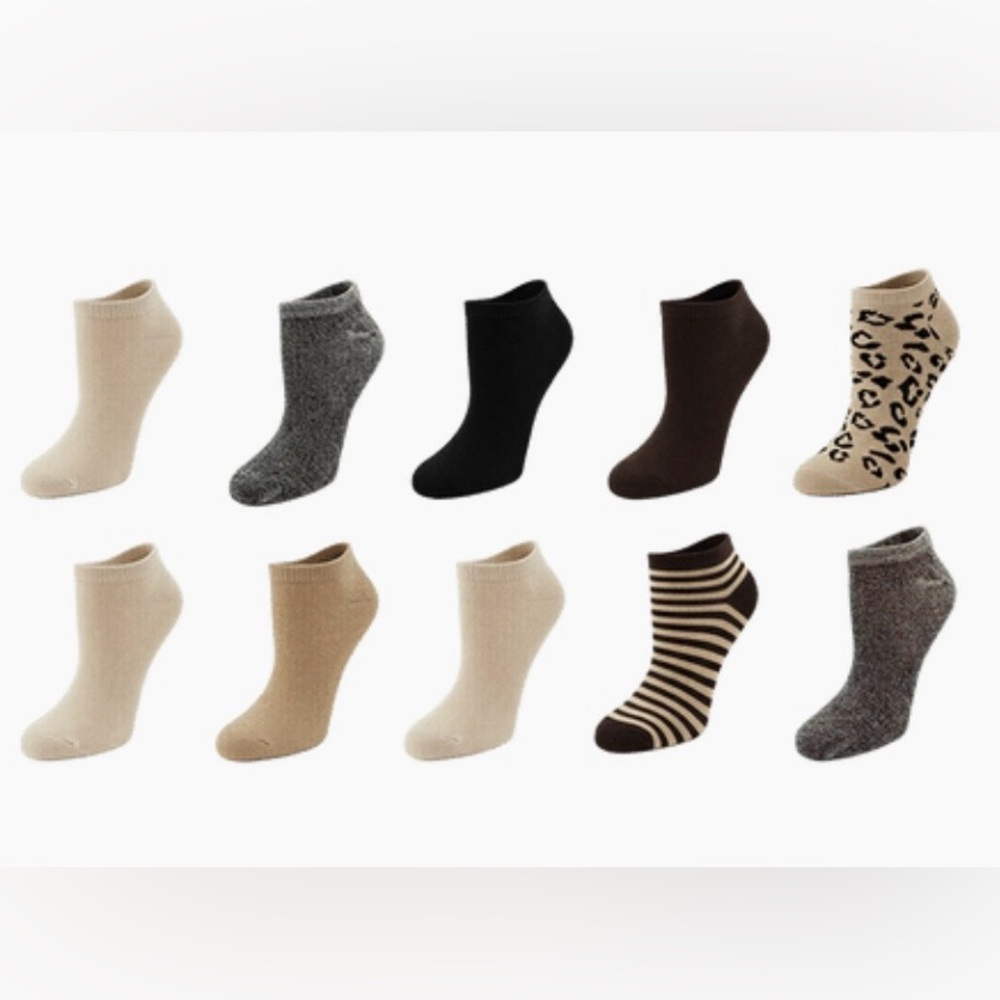 JESSICA SIMPSON 10 Pack No Shows Ankle Socks